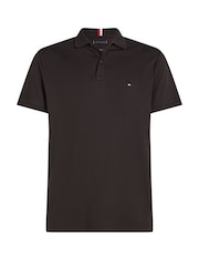 Tommy Hilfiger Black Regular Fit Liquid 100% Cotton Essential Polo Shirt - Image 3 of 5