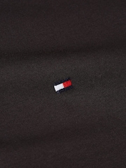 Tommy Hilfiger Black Regular Fit Liquid 100% Cotton Essential Polo Shirt - Image 5 of 5