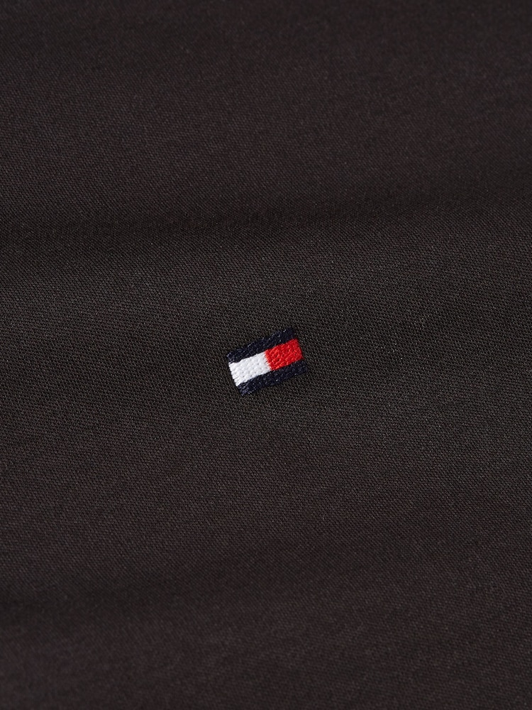 Tommy Hilfiger Black Regular Fit Liquid 100% Cotton Essential Polo Shirt - Image 5 of 5