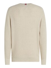 Tommy Hilfiger Cream Refined Structure Crew Neck Sweater - Image 5 of 6