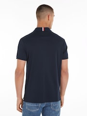 Tommy Hilfiger Blue Regular Fit Liquid 100% Cotton Essential Polo Shirt - Image 2 of 4