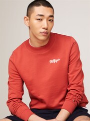 Tommy Hilfiger Red Chainstitch Sweatshirt - Image 4 of 5