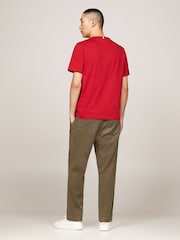 Tommy Hilfiger Red Monotype Stitching 100% Cotton T-Shirt - Image 2 of 5