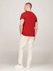 Tommy Hilfiger Red Logo 100% Cotton T-Shirt - Image 3 of 5