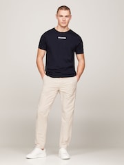 Tommy Hilfiger Blue Monotype Stitching 100% Cotton T-Shirt - Image 1 of 4