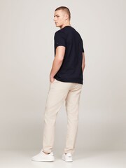 Tommy Hilfiger Blue Monotype Stitching 100% Cotton T-Shirt - Image 2 of 4