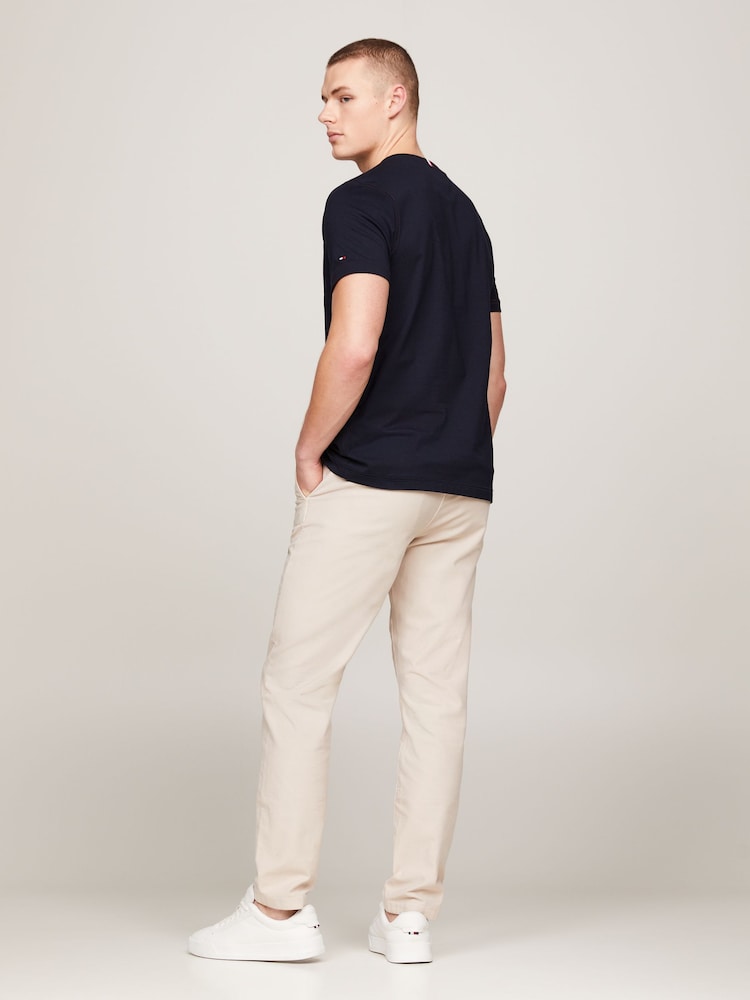 Tommy Hilfiger Blue Monotype Stitching 100% Cotton T-Shirt - Image 2 of 4