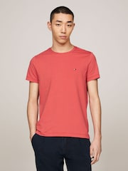 Красный - Tommy Hilfiger Slim Fit Core Stretch Crew Neck T-Shirt - Image 1 of 5