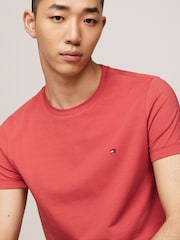 Красный - Tommy Hilfiger Slim Fit Core Stretch Crew Neck T-Shirt - Image 4 of 5
