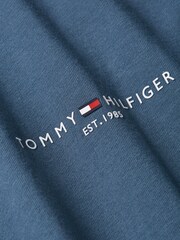 Tommy Hilfiger Blue Logo Tipped 100% Cotton T-Shirt - Image 6 of 6