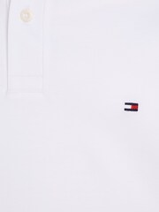 أبيض - قميص بولو من الأساسيات من القطن السائل 100% تلبيس قياسي من Tommy Hilfiger - صورة 3 من 3