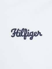 Tommy Hilfiger White Regular Fit Chainstitch 100% Cotton Polo Shirt - Image 6 of 6