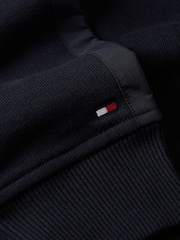 Hanorac Tommy Hilfiger Monotype Mix Media Quarter Zip 100% bumbac - Imaginea 6 din 6