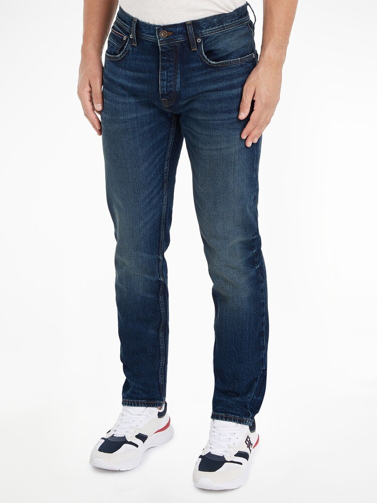 Tommy Hilfiger Blue Denton Straight Jeans - Image 1 of 6 Tommy Hilfiger Blue Denton Straight Jeans - Image 1 of 6