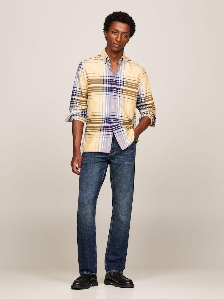 Tommy Hilfiger Yellow Oxford Checkered Shirt - Image 2 of 9