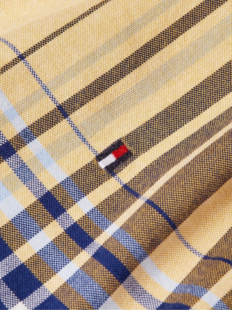 Tommy Hilfiger Yellow Oxford Checkered Shirt - Image 9 of 9