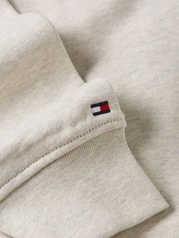 Tommy Hilfiger White Terry Half Zipped Sweatshirt - Image 6 of 6