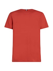 Tommy Hilfiger Red Chainstitch 100% Cotton T-Shirt - Image 5 of 6
