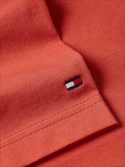 Tommy Hilfiger Red Chainstitch 100% Cotton T-Shirt - Image 6 of 6