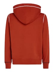 Tommy Hilfiger Red Monotype Stitching Hoodie - Image 5 of 6