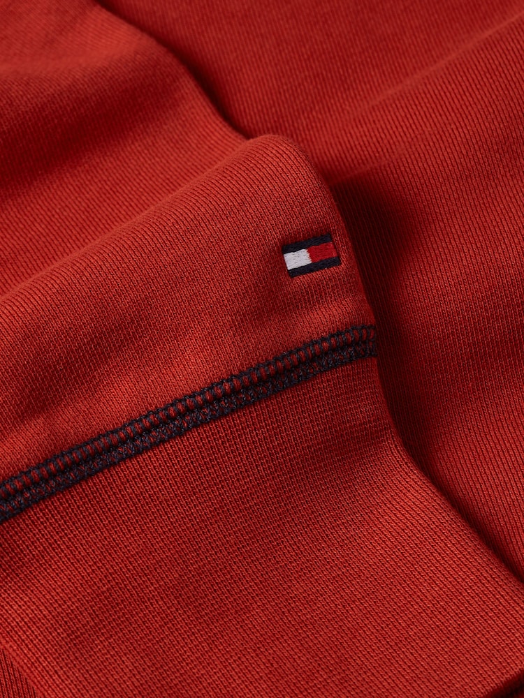 Tommy Hilfiger Red Monotype Stitching Hoodie - Image 6 of 6