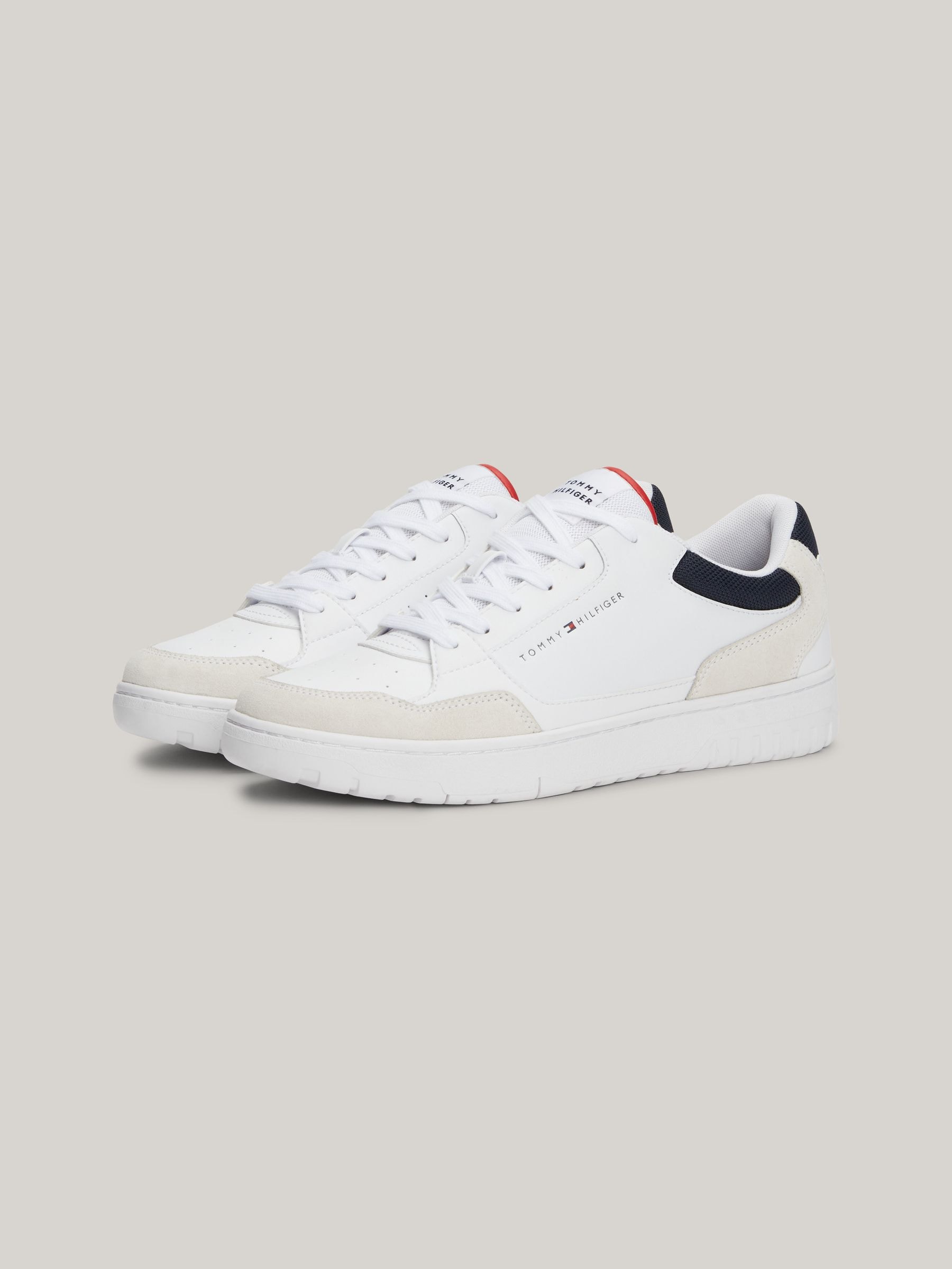 Tommy Hilfiger White Basket Core Mix Essential Trainers