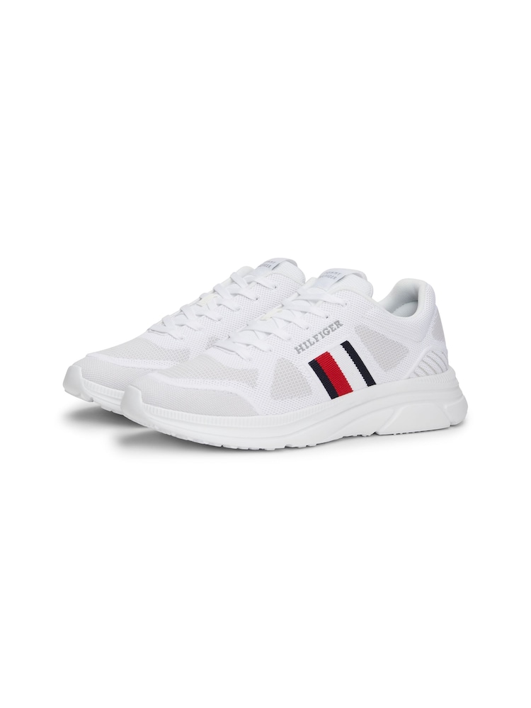Tommy Hilfiger White Modern Knit Evo Essential Runner Trainers - Image 2 of 6