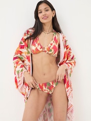 FatFace Natural Lora Paradise Ikat Bikini Bottoms - Image 1 of 3