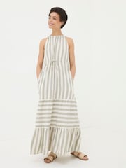 FatFace Green Linen Blend Maxi Dress - Image 1 of 3