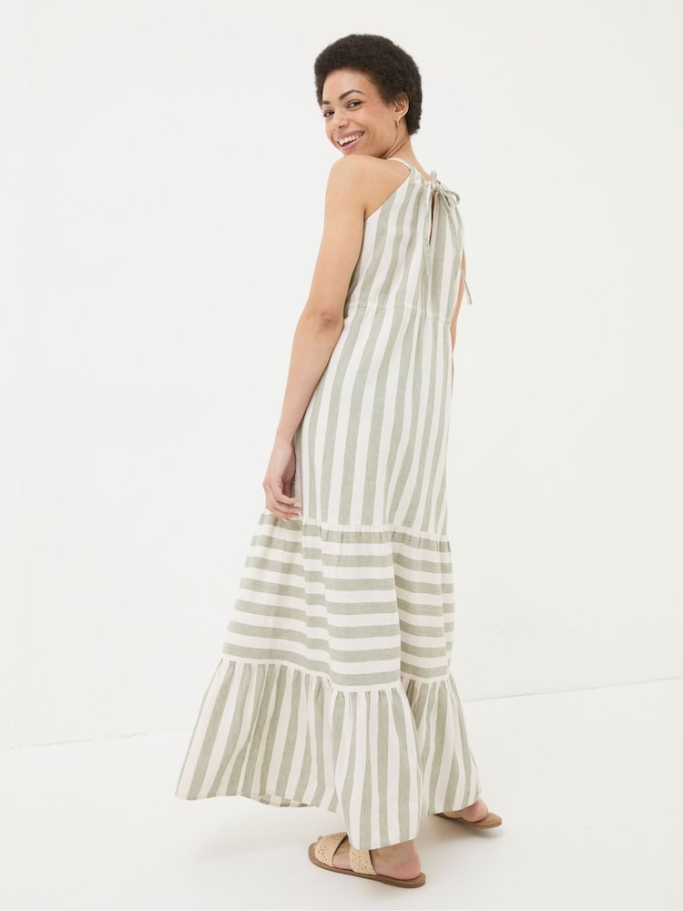 FatFace Green Linen Blend Maxi Dress - Image 2 of 3