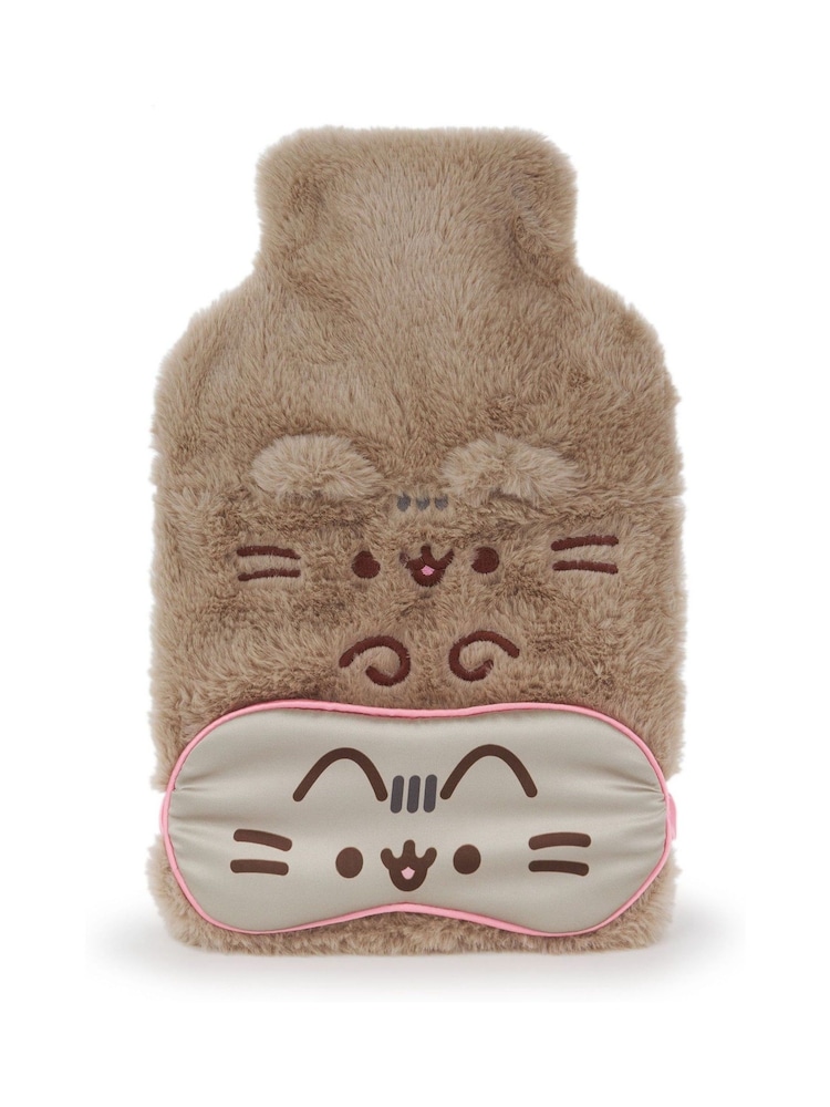 Vanilla Underground Brown Ladies Pusheen Fluffy Hot Water Bottle And Eye Mask Set - Image 2 of 7 Vanilla Underground Brown Ladies Pusheen Fluffy Hot Water Bottle And Eye Mask Set - Image 2 of 7