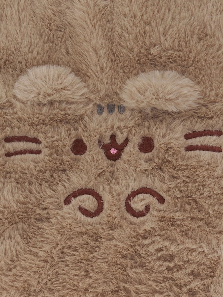 Vanilla Underground Brown Ladies Pusheen Fluffy Hot Water Bottle And Eye Mask Set - Image 7 of 7