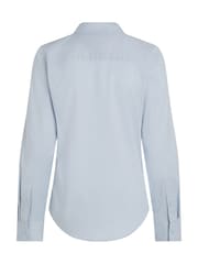 Tommy Hilfiger Blue Regular Fit Stretch Oxford Shirt - Image 5 of 6