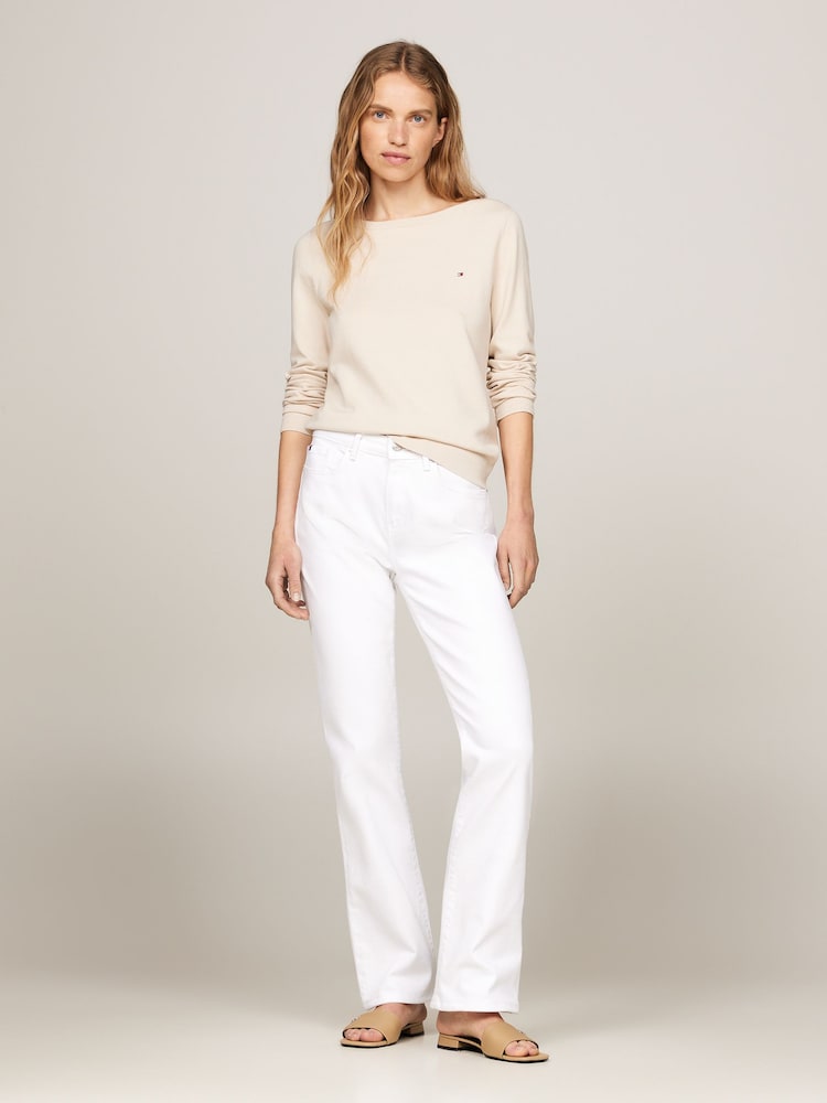 Tommy Hilfiger Brown Cotton Jersey Stitch Boat-Neck Sweater - Image 1 of 5