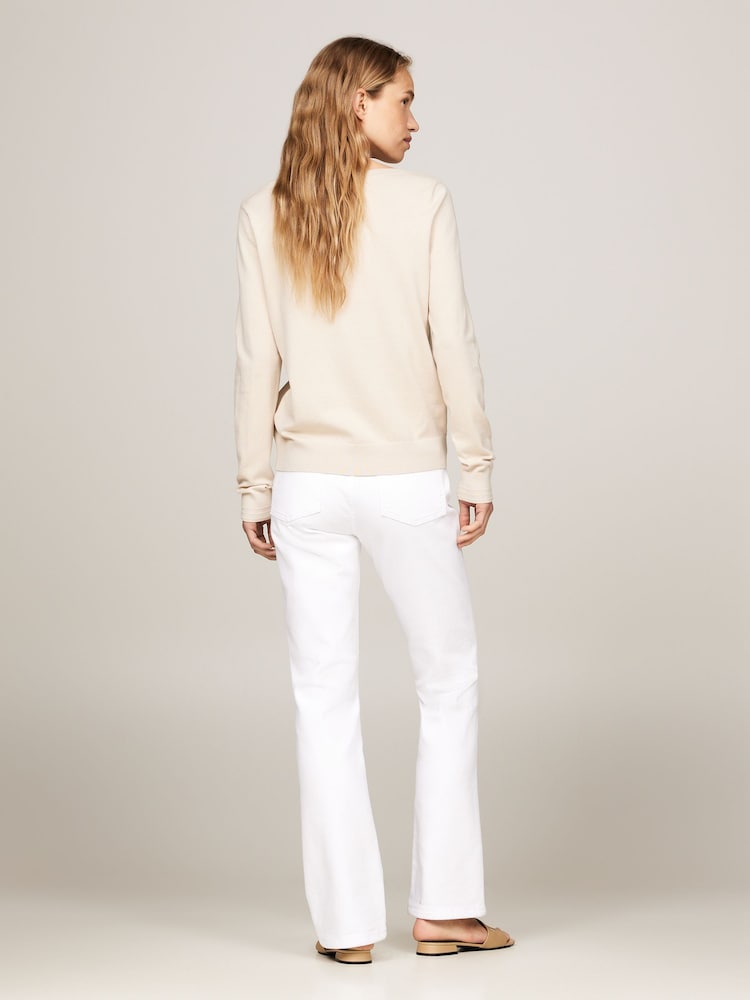 Tommy Hilfiger Brown Cotton Jersey Stitch Boat-Neck Sweater - Image 2 of 5