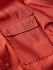 Tommy Hilfiger Red Modal Fluid Relaxed Shirt - Image 3 of 3