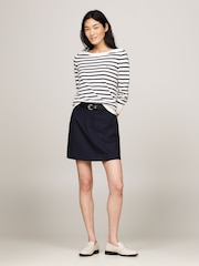 Tommy Hilfiger White Cotton Jersey Stitch Boat-Neck Sweater - Image 1 of 5