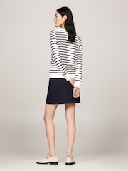 Tommy Hilfiger White Cotton Jersey Stitch Boat-Neck Sweater - Image 2 of 5