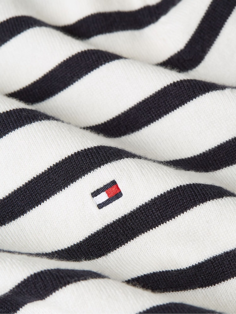 Tommy Hilfiger White Cotton Jersey Stitch Boat-Neck Sweater - Image 5 of 5