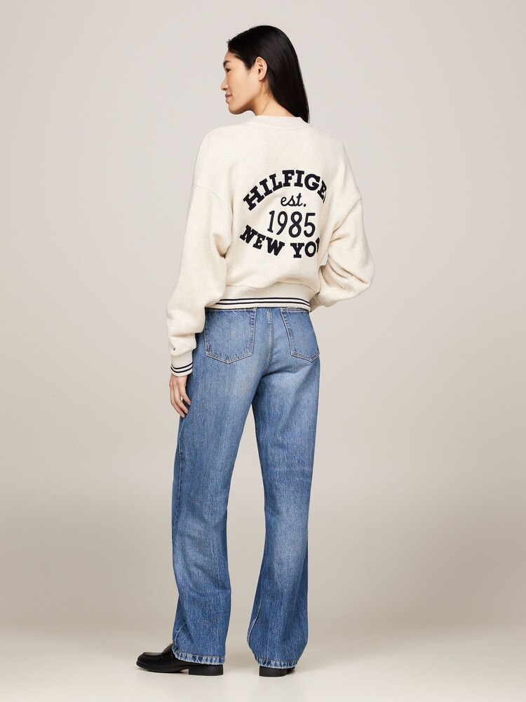 Tommy Hilfiger Cropped Varsity Zip-Up Sweatshirt - صورة 2 من 6