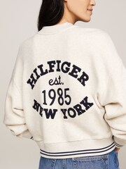 Tommy Hilfiger Cropped Varsity Zip-Up Sweatshirt - صورة 4 من 6