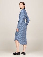 Tommy Hilfiger Blue Foulard Knee Length Shirt Dress - Image 2 of 5
