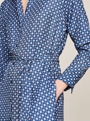 Tommy Hilfiger Blue Foulard Knee Length Shirt Dress - Image 4 of 5