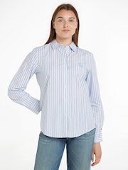 Tommy Hilfiger Blue Regular Fit Stripe Shirt - Image 1 of 6