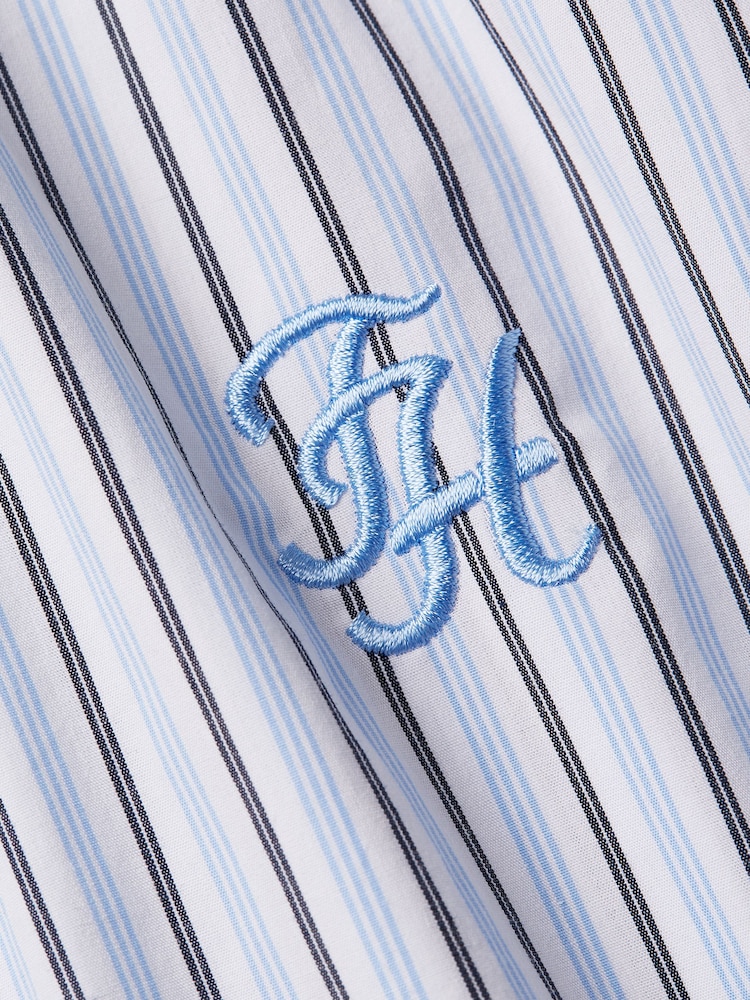 Tommy Hilfiger Blue Regular Fit Stripe Shirt - Image 6 of 6 Tommy Hilfiger Blue Regular Fit Stripe Shirt - Image 6 of 6