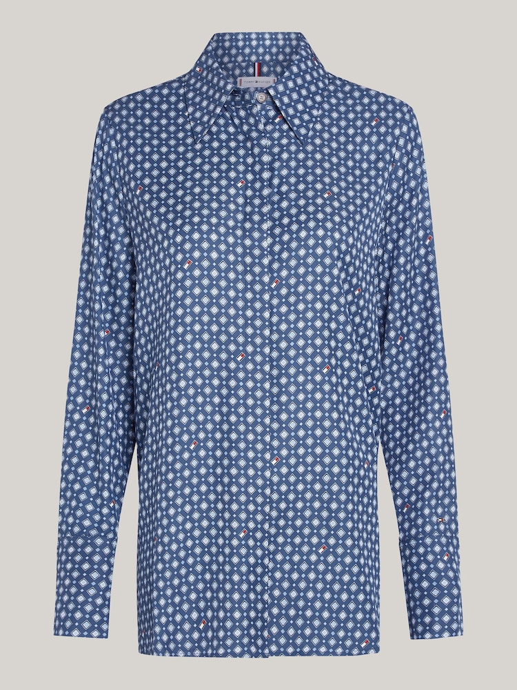 Tommy Hilfiger Blue Regular Fit Foulard Shirt - Image 5 of 5