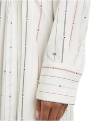 Tommy Hilfiger White Foulard Knee Length Shirt Dress - Image 4 of 6