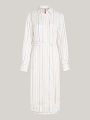 Tommy Hilfiger White Foulard Knee Length Shirt Dress - Image 5 of 6