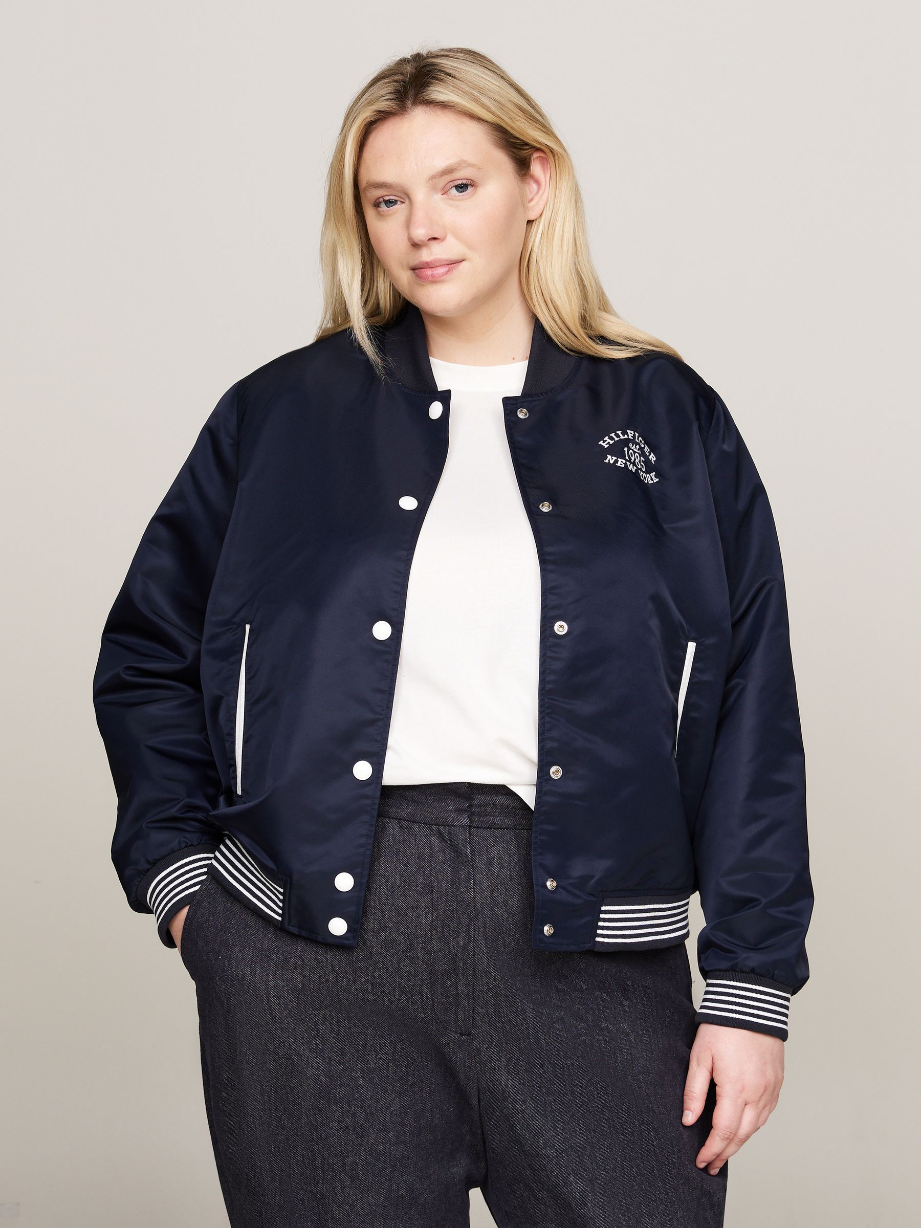 Buy Tommy Hilfiger Blue Bomber Jacket from Next Luxembourg