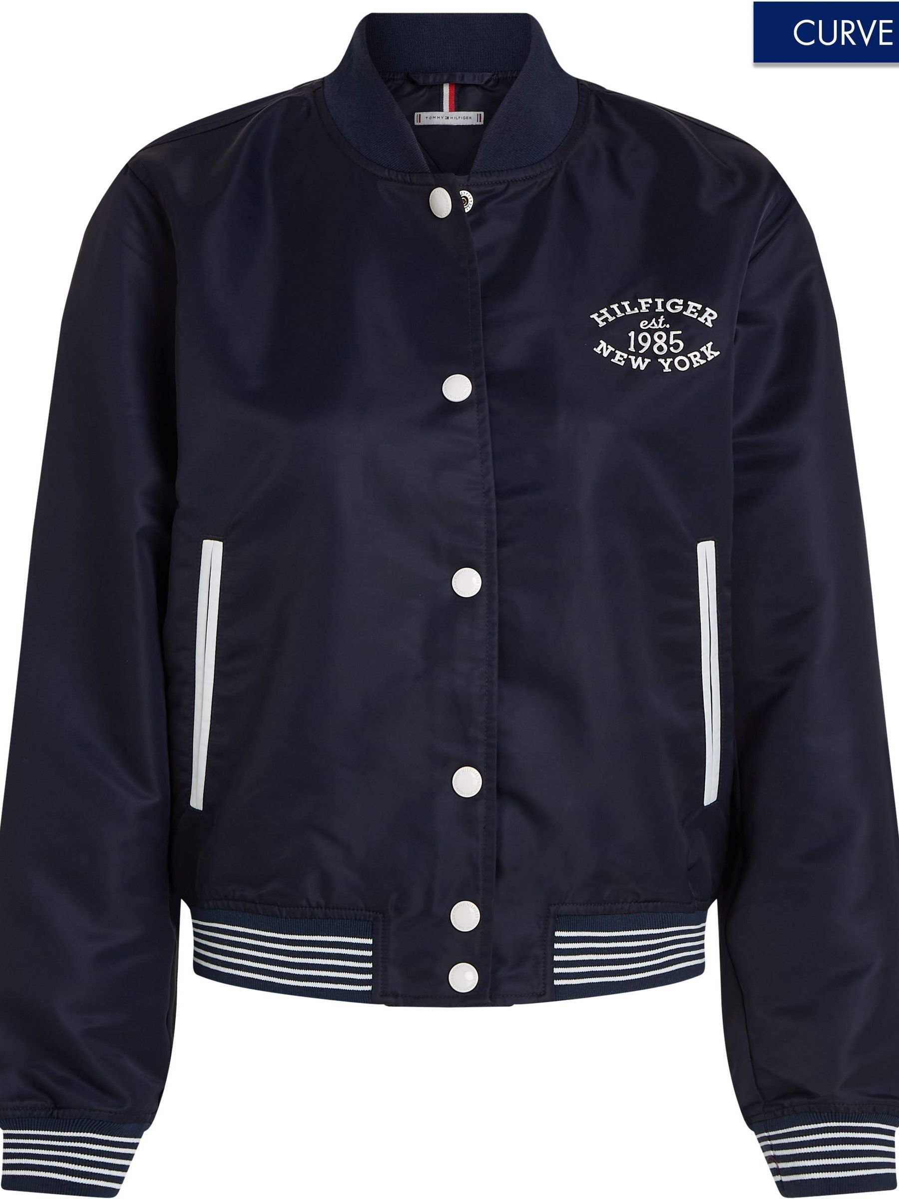 Blue tommy hilfiger bomber jacket new arrivals